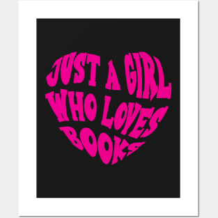 Book Lover Gift Reading Bookworm Heart graphic Posters and Art